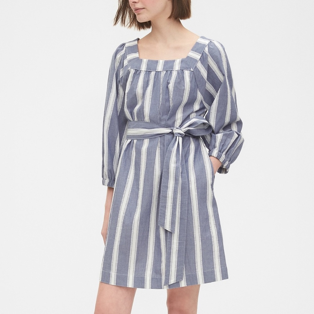 NWOT Gap Striped Square neck Dress - size XS